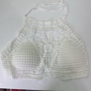 crochet top blouse lace one size